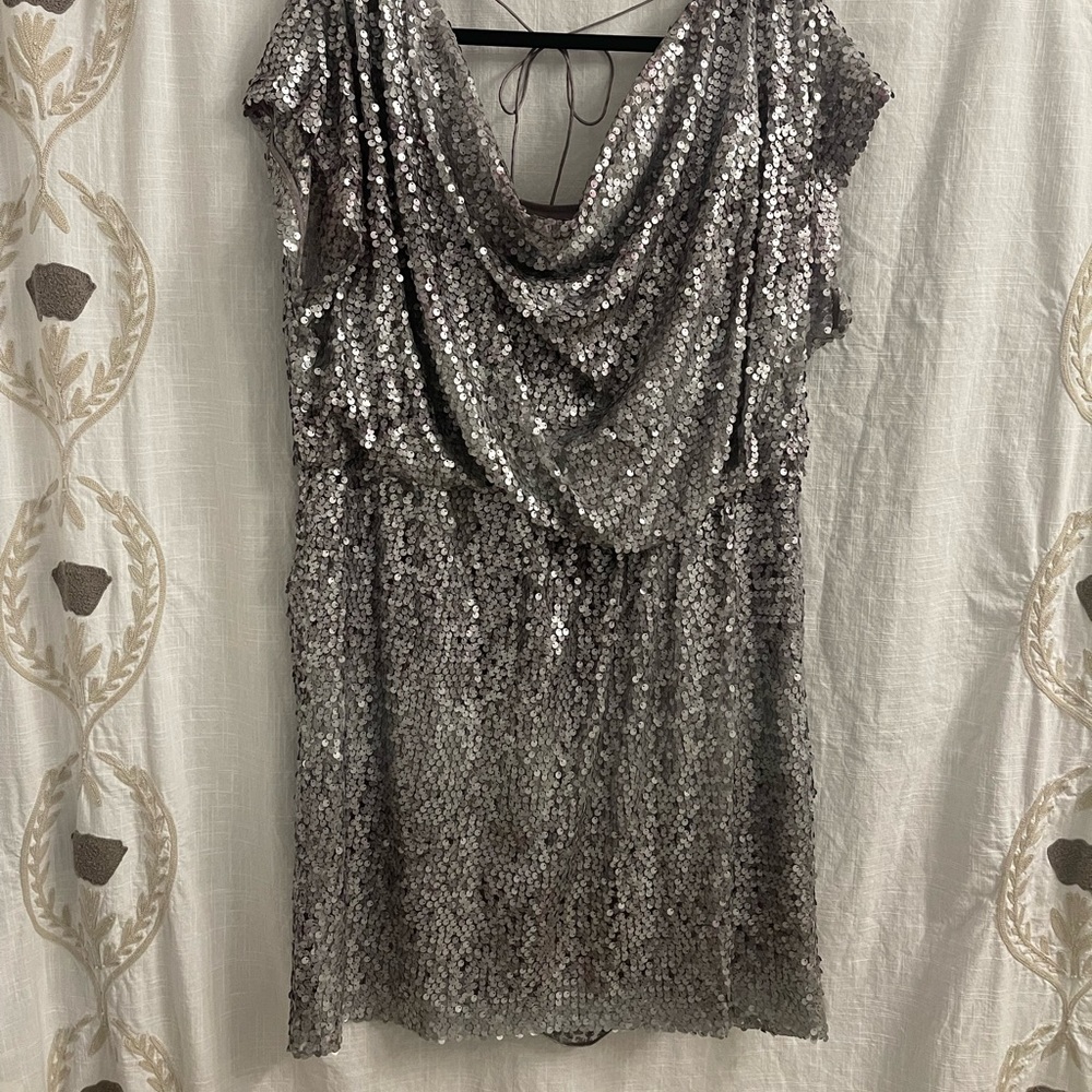 Nordstrom Silver Sequin Dress - Picture 5 of 8